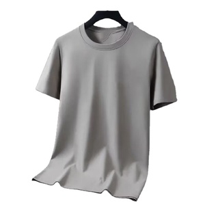Camiseta de Verano Modal de Manga Corta para Hombre, Cuello Redondo, Color Sólido, Alta Gama, Ajustada, Mercerizada, 100% Modal - Product Image 4