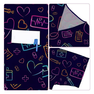 Unisex Classic White Cotton <b>Scrub</b> <b>Sets</b> with Jersey Fabric Needle Detection Professional Medical Nurse Uniform for Hospital Use - Product Image 4