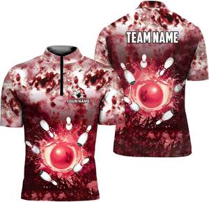 Custom Full Dye Sublimation Best Price Unisex Polo Shirts for <b>Bowling</b> Club - Product Image 5