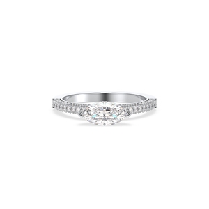 Bague solitaire pour femme REYES Custom Fine Jewelry, certifiée GRA, en argent sterling 925, coupe marquise, 1,43 ct, moissanite VVS. - Product Image 2