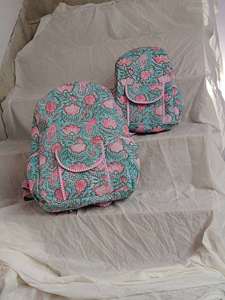 Customized Durable Cotton Women's <b>Backpack</b> Vintage Travel <b>School</b> Bag Zipper Square Indian Fashion Luxury College Bohemian - Product Image 1