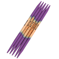 2.25mm à 12.0mm toutes longueurs extrémités colorées bambou aiguille à tricoter fil aiguille à tricoter Double pointe pour la fabrication de chaussettes en laine