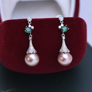 Pendientes de Perlas Redondas Blancas de Agua Dulce de 10-11 mm para Mujer, Plata S925, Diseño Minimalista con Luz Intensa y Pequeñas Imperfecciones - Product Image 4