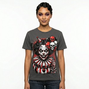 T-shirt personnalisé imprimé pour femme, motif squelette d'art populaire, style bohème, vert olive, coton épais, streetwear, tenue décontractée, vente en gros - Product Image 5