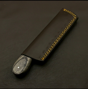 Couteau de boucher à lame tranchante, manche ergonomique en bois, en acier au carbone premium, forgé à la main, robuste et à lame fixe - Product Image 4