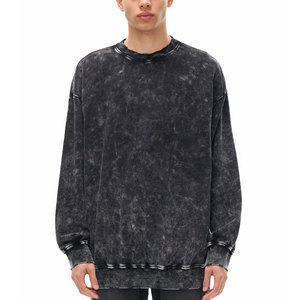 Sudadera de Hombre de Alta Calidad, Transpirable, con Lavado Ácido, Ropa Casual, 100% Algodón, Sudadera de Hombre con Lavado Ácido para Venta en Línea - Product Image 1