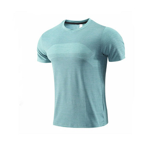 T-shirt de sport pour homme à séchage rapide, respirant, à manches courtes, imprimé, pour la salle de sport, entraînement estival - Product Image 1