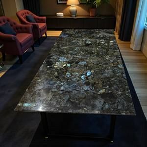 ท็อปโต๊ะหินลาบราดอไรต์พรีเมียม – เฟอร์นิเจอร์หินธรรมชาติทำมือ ขายส่งเคาน์เตอร์หิน งานตกแต่งประณีตสั่งทำได้จำนวนมาก - Product Image 2