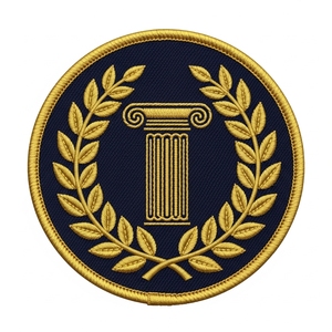 Custom Blue Star Square Masonic Patch Round Embroidered Freemason <b>Badge</b> Masonic Regalia Applique Hand Made Blazer Uniform Patch - Product Image 6