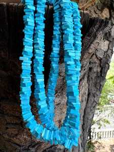Perles carrées en howlite turquoise de qualité supérieure, collier de bijoux bohèmes (4x5mm) - Product Image 5