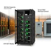 Armoire de refroidissement hydroélectrique intelligente à 28 emplacements pour Antminer S19 T19 S21 S23, boîte de minage crypto avec Siemens PLC CDU 350A PDU