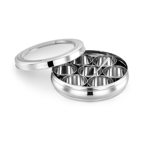 Mirror Polished Stainless Steel Spice <b>Box</b> Storage Organizer Kitchen Container Set Kitchen Organizer <b>Metal</b> Round Design - Product Image 4