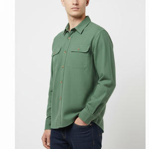 Camisas Casuales para Hombre, Manga Larga, Tela de Franela, Cómodas, Transpirables, Ligeras, Estilo Safari, Oficina, Viajes, Alta Calidad, OEM - Product Image 1