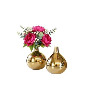 Jarrón Decorativo de Hierro y Latón Estilo Vintage, Lujoso Jarrón Metálico Dorado con Forma de Campana para Decoración del Hogar y Sala de Estar, Precio Bajo - Product Image 4