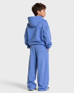 Custom Kids Azure BLue Tracksuit OEM ODM Kids Boys Fleece Tracksuit Boys Pullover Hoodie Jogger <b>Set</b> Kids Streetwear Tracksuit - Product Image 2