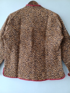 Floral <b>Quilted</b> Reversible <b>Jacket</b>: Indian Block Print Cotton - Product Image 6