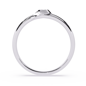 Anillo minimalista de oro macizo de 10k, 14k, 18k con diamante de corte redondo para mujer, ideal para regalo, compromiso, aniversario, boda - Product Image 6