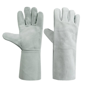 Heat Resistant <b>Long</b> Hand Leather Tig Welding <b>Gloves</b> for Welder Workers - Product Image 1