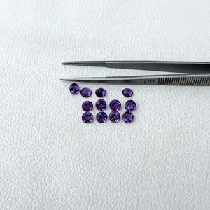 Amatista Africana Natural de 4mm facetada redonda corte brillante joyería de piedras preciosas sueltas precio al por mayor suministro a granel piedra de alta calidad - Product Image 4