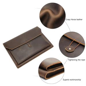 Funda de Piel Genuina Duradera Estilo Vintage para Laptop, Maletín Delgado para Negocios, Bolsa de Mensajero para Computadora, Modelo LS-0264 - Product Image 6