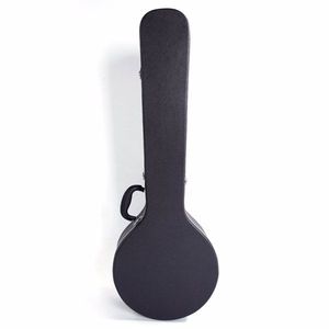 Replace 48950444 Black Microgroove Pattern <b>Leather</b> Wood Banjos Case 5 & 6 <b>String</b> Musical Instrument Bags and Protection - Product Image 2