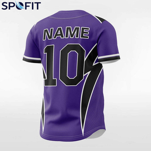 Maillot de baseball en gros, personnalisé, imprimé, 100 % polyester, nouveau design élégant, imprimé par transfert thermique, maillot de baseball sublimé - Product Image 3