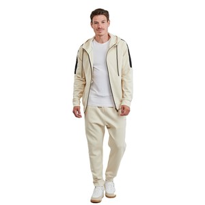 Conjunto deportivo informal para hombre con cremallera, elegante conjunto de jogger con tela suave para uso diario y entrenamiento físico. - Product Image 4