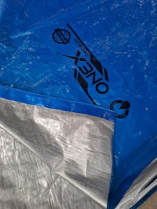 Bâche PE imperméable de haute qualité, bleue, pour extérieur, enduite, double face, résistante aux déchirures, pour camions et couvertures de cargaison - Product Image 3