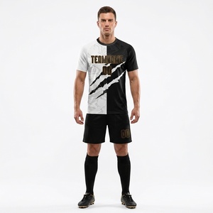 Camiseta de Fútbol Sublimada Personalizada para Hombre, Manga Corta, Cuello Redondo, Absorbe la Humedad, Impresión de Nombre y Número del Equipo, Ajuste Atlético, para Todas las Temporadas - Product Image 1