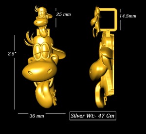 Colgante de plata de ley 925 con diamante moissanita, joyería hip hop, colgante de diamante - Product Image 1