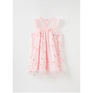 Ensemble de robes pour filles de style coréen OZKIZ, tissu en mousseline brodé pour enfants de 2 à 6 ans, mode estivale en gros - Product Image 1