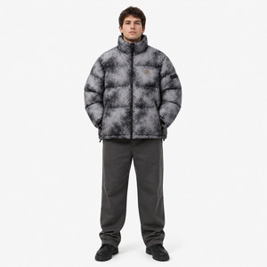 Premium <b>Men</b> Puffer <b>Jacket</b> High Collar <b>Warm</b> Winter Coat Water Resistant Custom Wholesale Supplier - Product Image 4