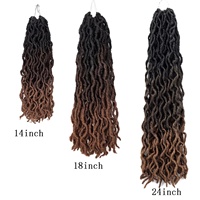 MS Factory Gypsy Locs Ondulés Synthétiques pour Tressage, Extensions de Cheveux Fausses Locks Gypsy, Tresses au Crochet, Cheveux Gypsy Locs