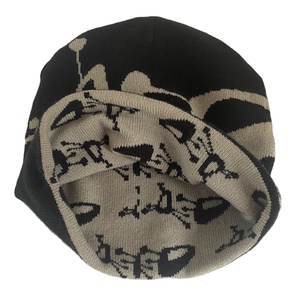 หมวกบีนนี่แบบกลับด้านได้สำหรับทุกเพศผ้าโพลีเอสเตอร์/ ผ้าฝ้ายถักแจ็คการ์ดสำหรับฤดูหนาวปักโลโก้ได้ตามต้องการ3D - Product Image 5