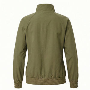 Chaqueta Quirúrgica de Calentamiento para Profesionales Médicos, Personalizable con Estampado, Venta al por Mayor, Cierre Frontal con Cremallera, Cuello Alto, Rayas Elegantes - Product Image 3