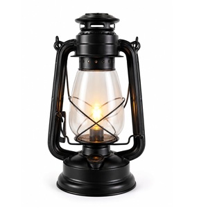 Direct Factory Supply Vintage Electric Lantern Iron Matte Black Bulb for Table Study Farm Decor Available For Sale - Product Image 1