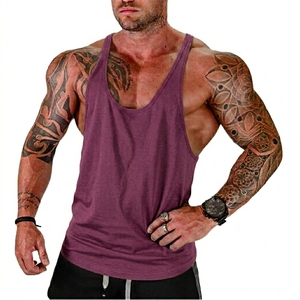 <b>Mens</b> 100 Percent Cotton Tank Top Sleeveless Gym Vest Printed Muscle Shirt Bodybuilding Workout Fitness <b>Singlet</b> Breathable Lightw - Product Image 4