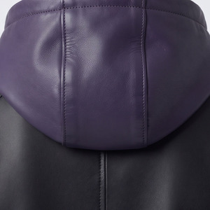 Sweat à capuche en cuir pour homme avec poche avant, manches longues, style mode - Product Image 5