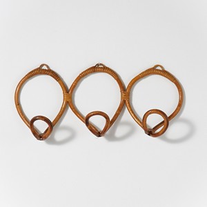 Rattan hook competitive price circle hanging hooks top sales sustainable wood <b>wall</b> <b>hangers</b> - Product Image 4