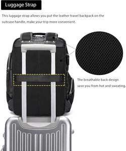Mochila de Cuero Genuino para Hombre, Tendencia 2026, para Laptop de 15.6 Pulgadas, Estilo Vintage, para Viajes y Camping - Product Image 3