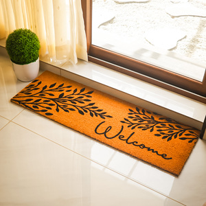 Tapete de Entrada de Fibra de Coco Impresa Premium WelcomeVine con Revestimiento de PVC |   Tapete Decorativo Botánico de Bienvenida para Entrada - Product Image 3