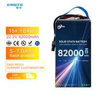 Batterie semi-solide LiNiMnCoO2 de haute qualité 6S 12S 14S 18S 24S 28S 82000mah 82Ah 400Wh/kg pour drone de livraison industriel UAV