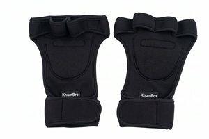Gants de sport demi-doigts en néoprène avec support de poignet pour musculation et fitness, unisexe, à enfiler, noirs - Product Image 5