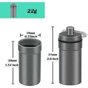 Set di 3 Portapillole Impermeabili in Alluminio, Contenitore d'Emergenza per Chiavi, Portapillole a Forma di Bottiglia - Product Image 1