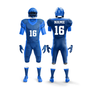 Uniforme de football américain vierge personnalisable par sublimation, durable, double couche, avec empiècements en mesh aux épaules, pour entraînement et match, fabrication OEM - Product Image 4