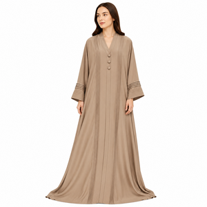Pleated Kaftan <b>Abaya</b> Pintuck Front <b>Abaya</b> Pleated Panel <b>Abaya</b> Luxury Kaftan Maxi <b>Abaya</b> Loose Fit Pleated <b>Abaya</b> - Product Image 4