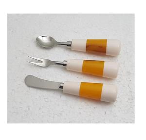 Cuillère en résine personnalisable avec manche style ange, ensemble de couverts pour hôtel, maison et restaurant, ensemble de couverts de mariage - Product Image 4