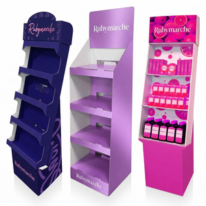 Customizable PVC Floor <b>Standing</b> Indoor Display Rack with for Eco-Friendly Design for Retail Merchandising and Pre-Assembly - Product Image 1