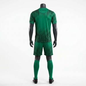 Custom Green Soccer Uniform Set <b>Short</b> Sleeve <b>Football</b> Jersey <b>Shorts</b> <b>Socks</b> Team Sportswear - Product Image 3