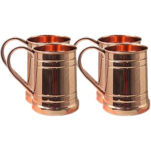 Handcrafted Pure Copper Moscow Mule Mug with Handle Hammered Style Drinking Cup for Water <b>Beer</b> Cocktails Kitchen - Product Image 3